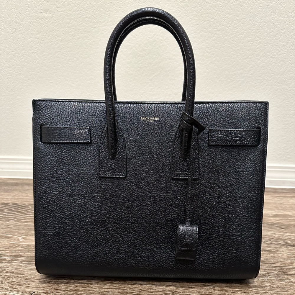 Saint Laurent Sac De Jour Black in Grained Leather